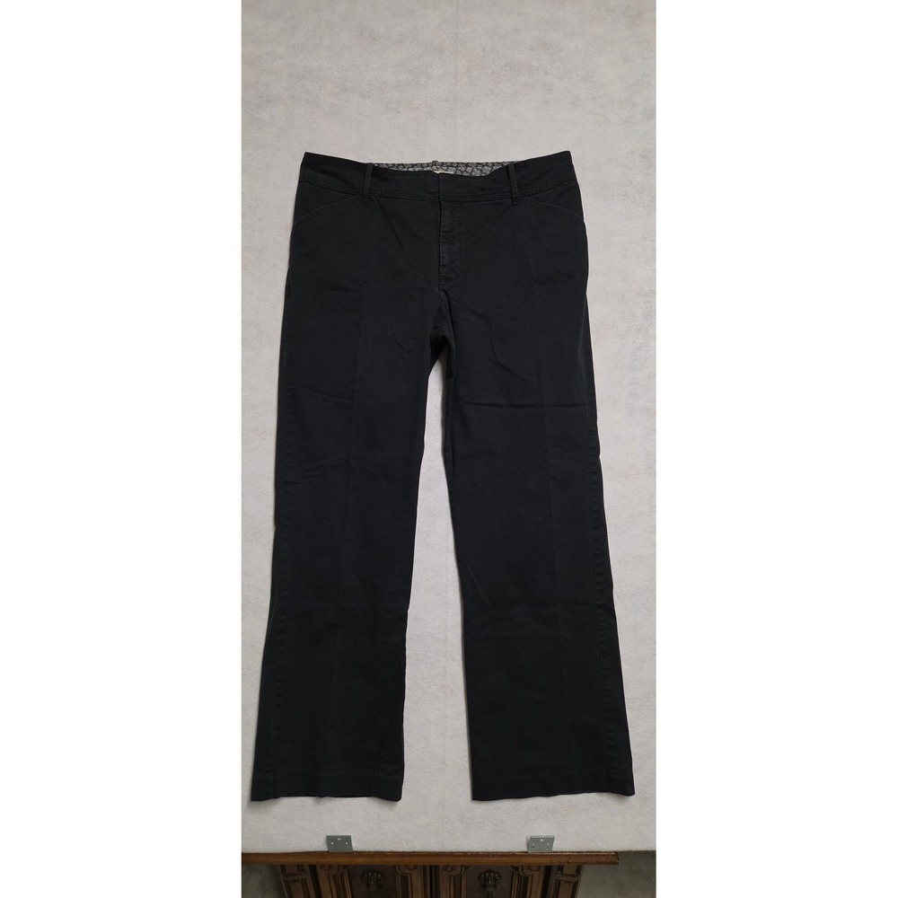 Lee Natural Straight Leg Pants Size 16 Medium Black Just Below The Waist